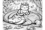 Cat on Crocodile