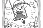 Girl on Swing
